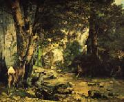 Gustave Courbet A Thicket of Deer at the Stream of Plaisir-Fontaine China oil painting reproduction